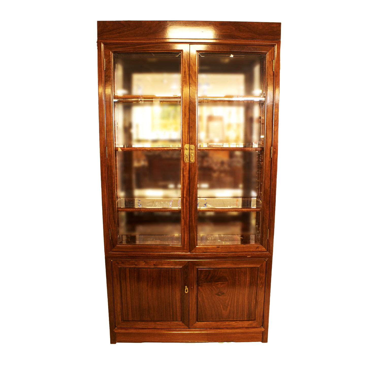 Rosewood shop display cabinet